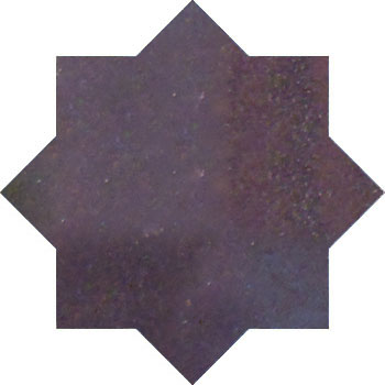Mosaic House Moroccan tile Alice Star 9 Purple  solid hand painted 